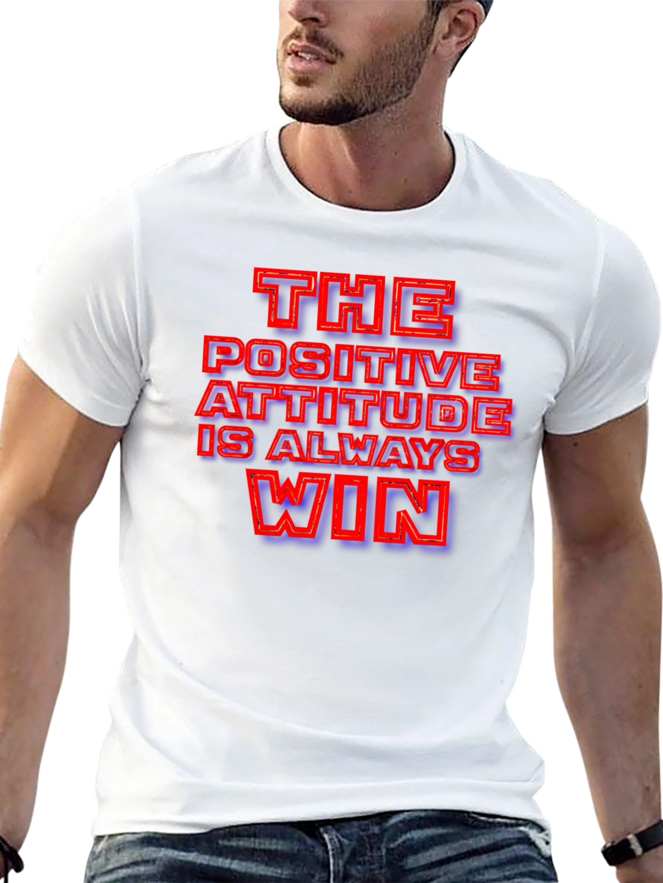 Positive Attitude Graphic T-Shirt