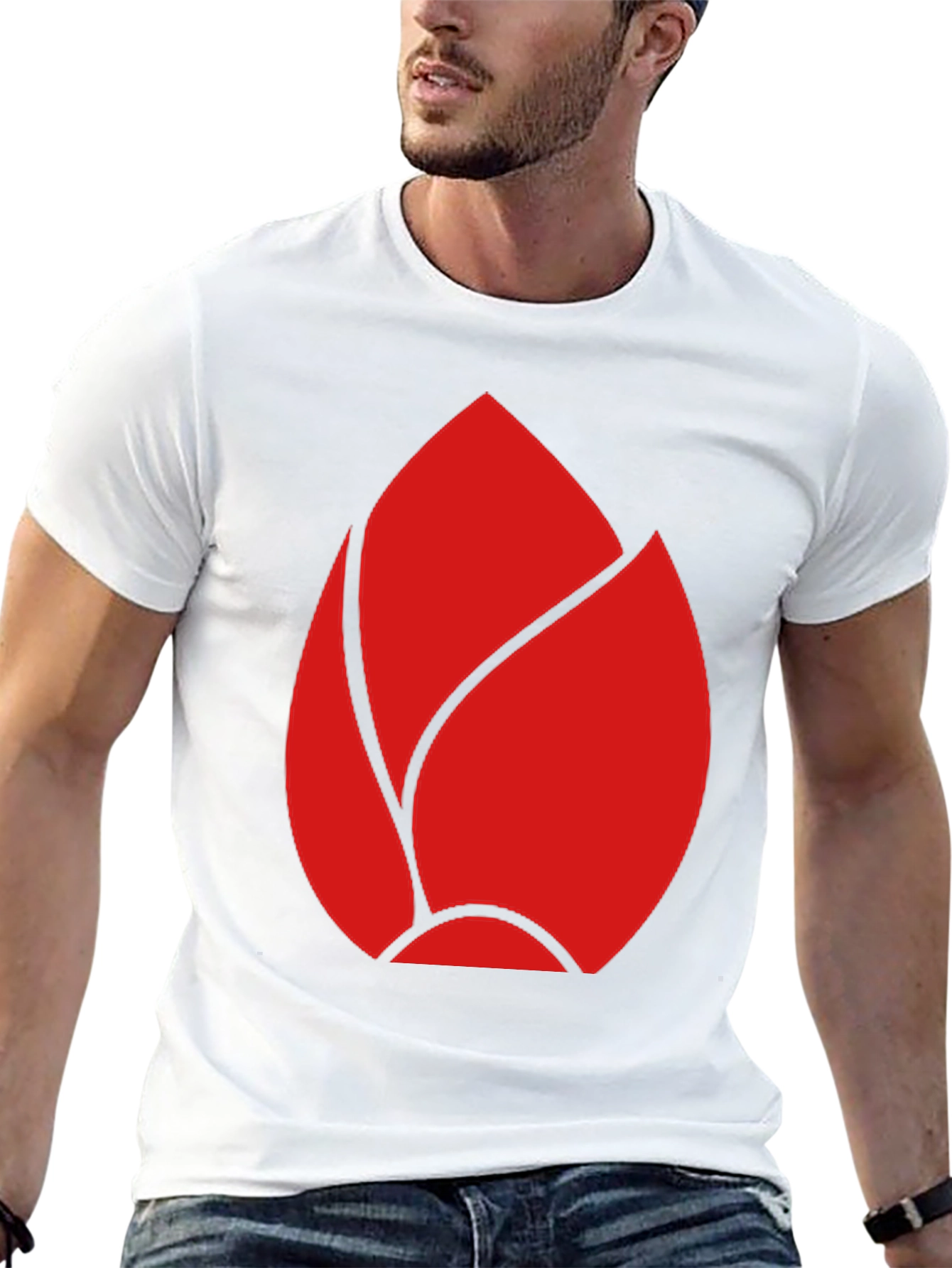 Red Bud Graphic Black T-Shirt