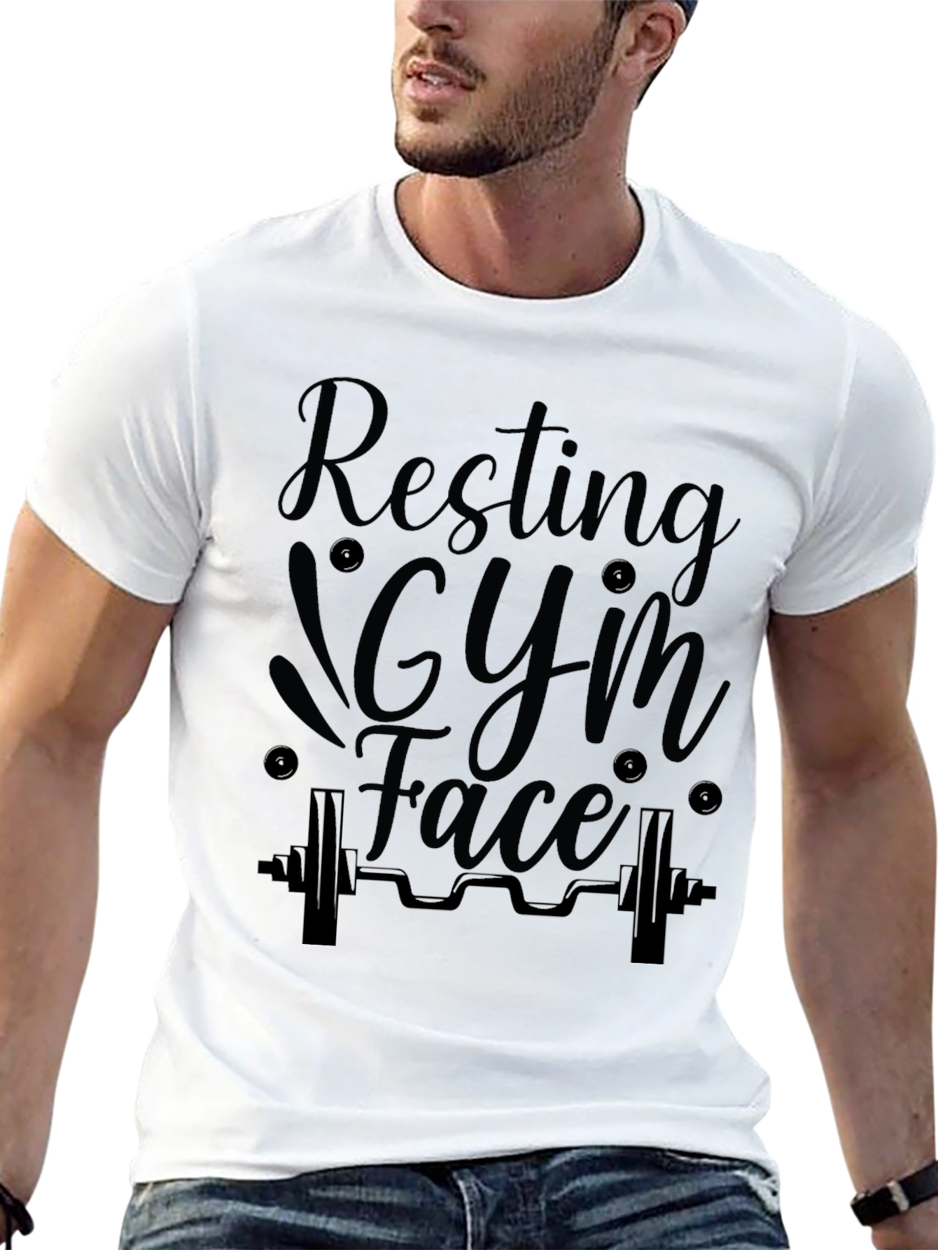 Resting Gym Face Graphic T-Shirt