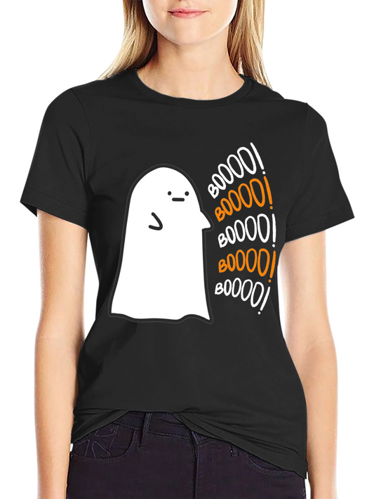 Boo! Ghost Graphic Tee - Spooky Season Comfort