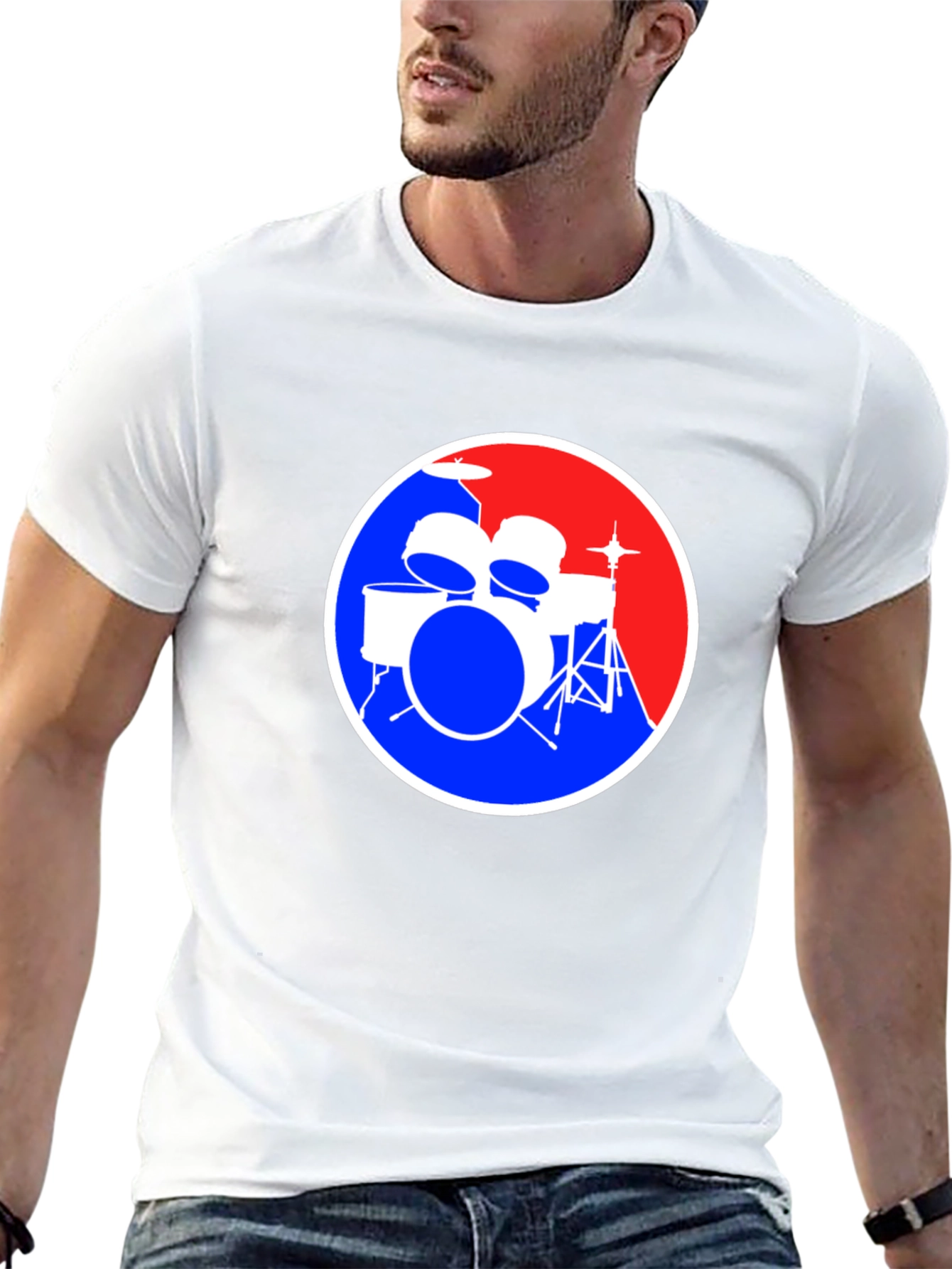 Drum Kit Graphic Tee - Music Lover Shirt