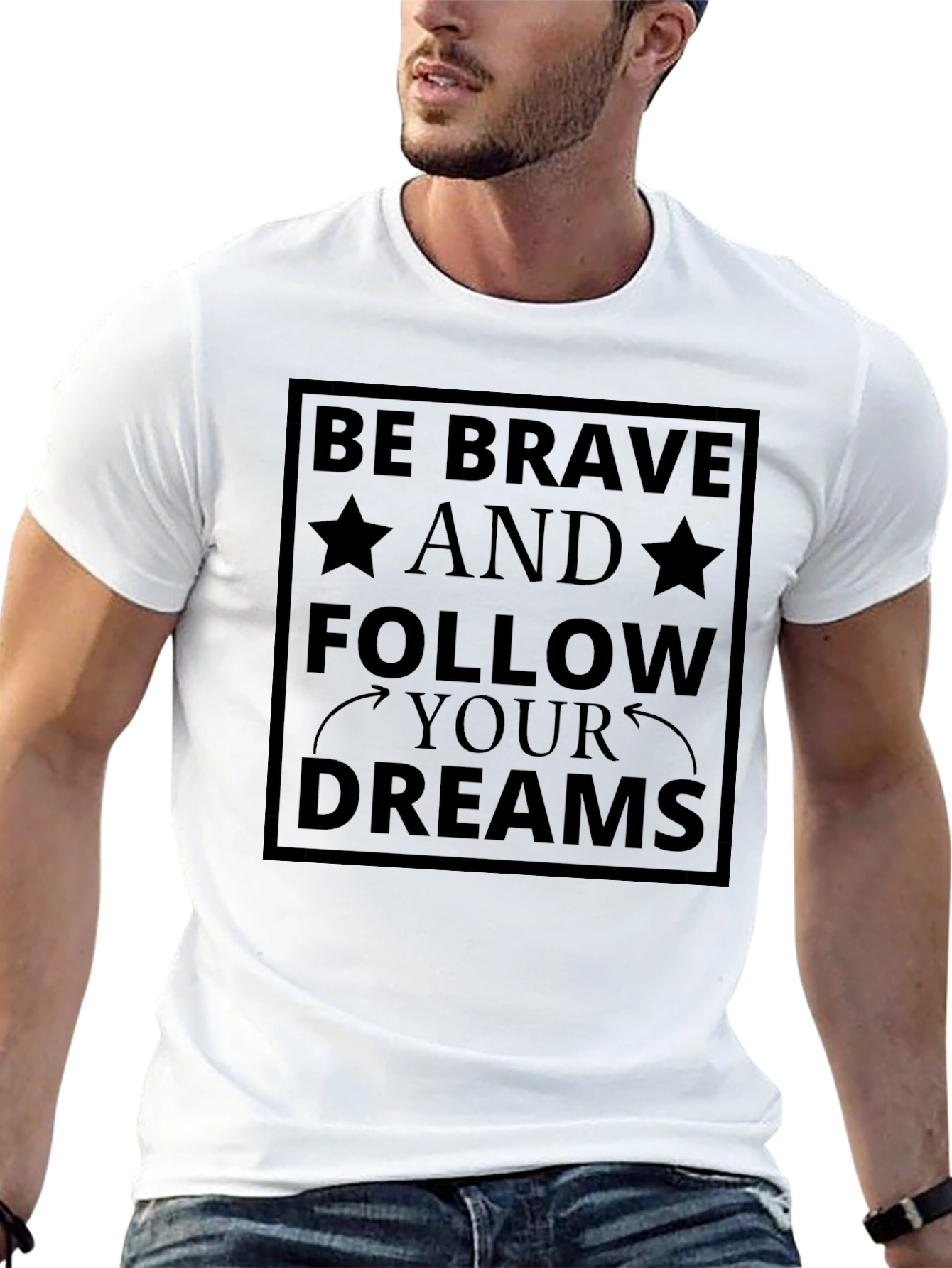 Be Brave Follow Your Dreams Black T-Shirt