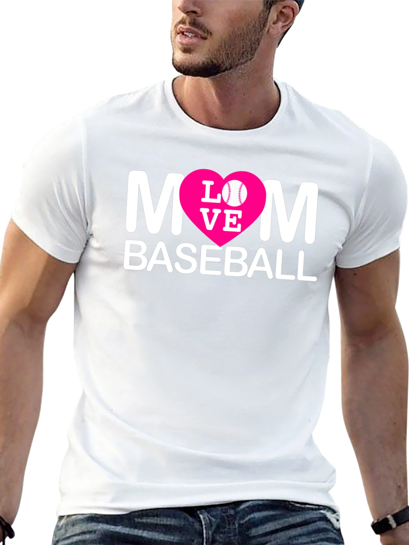 Mom Baseball T-Shirt - Love Design