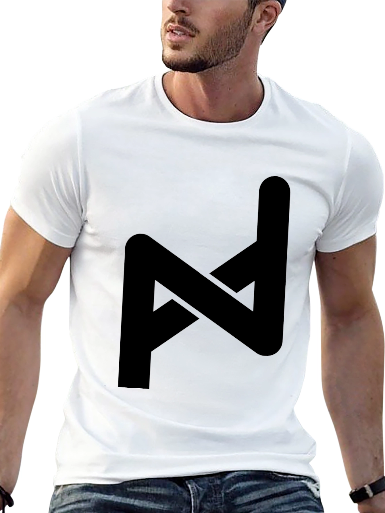 Abstract Symbol Black T-Shirt - Modern Style