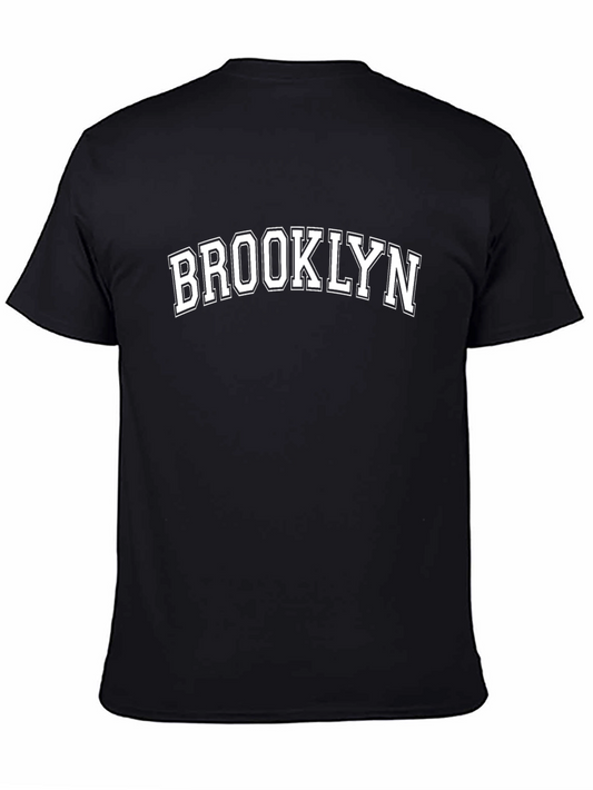 Brooklyn Text Graphic Black T-Shirt Casual Fashion