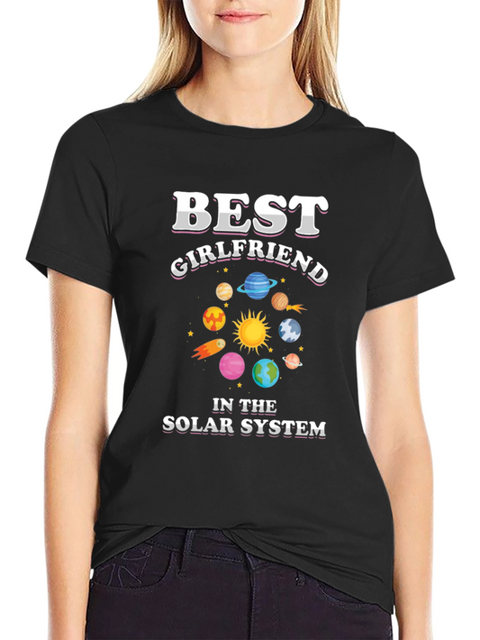 Best Girlfriend in the Solar System Graphic T-Shirt