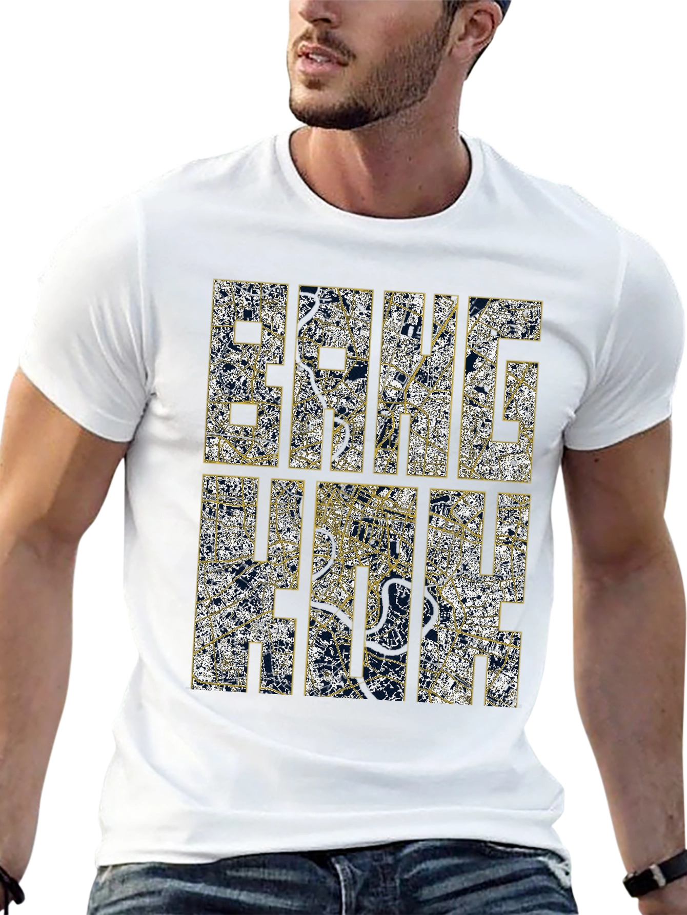Bangkok City Map T-Shirt - Urban Graphic Tee