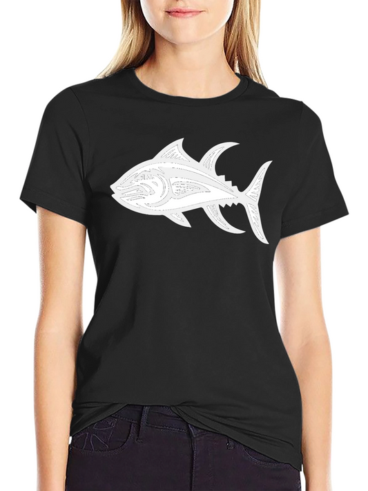 Black Tuna Graphic Tee - Stylish Comfort