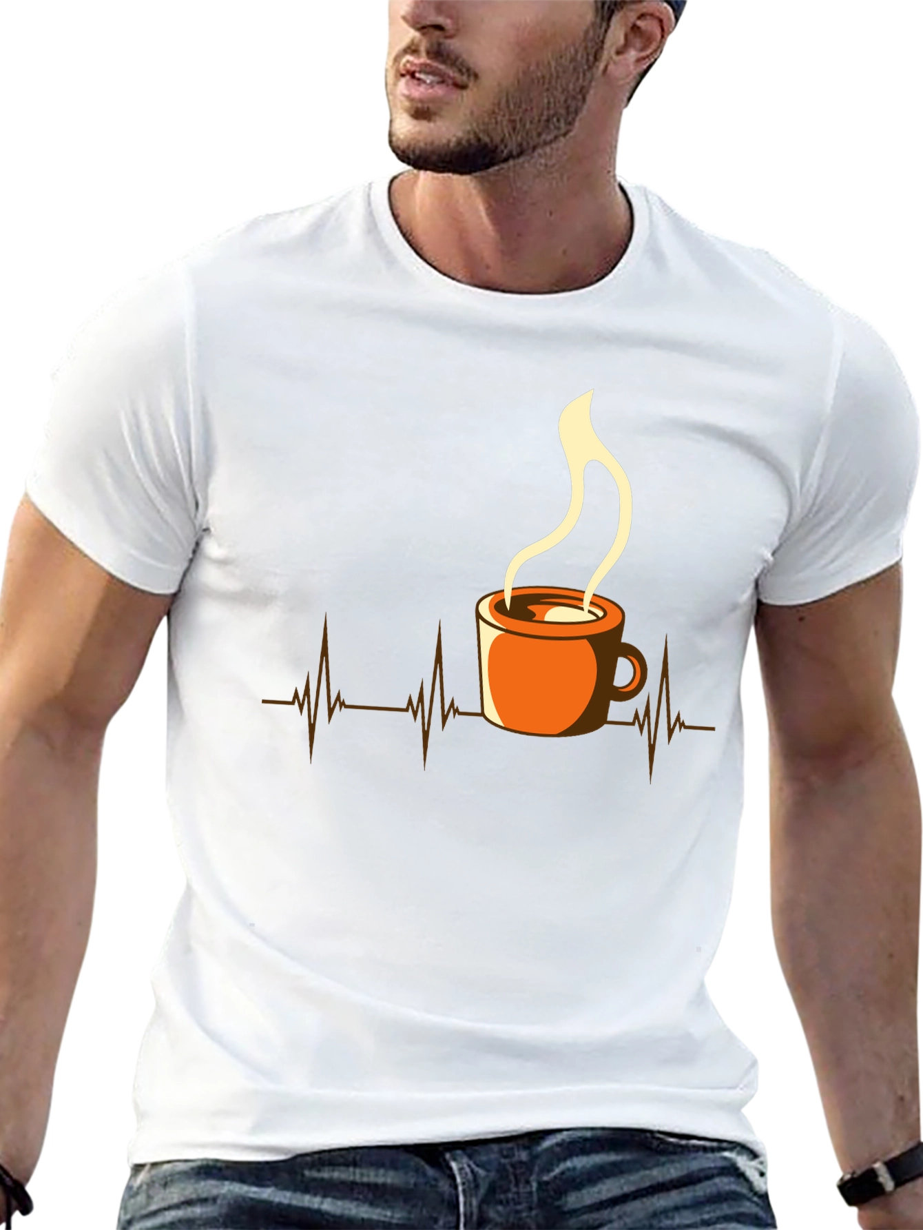 Coffee Lovers Heartbeat Tee
