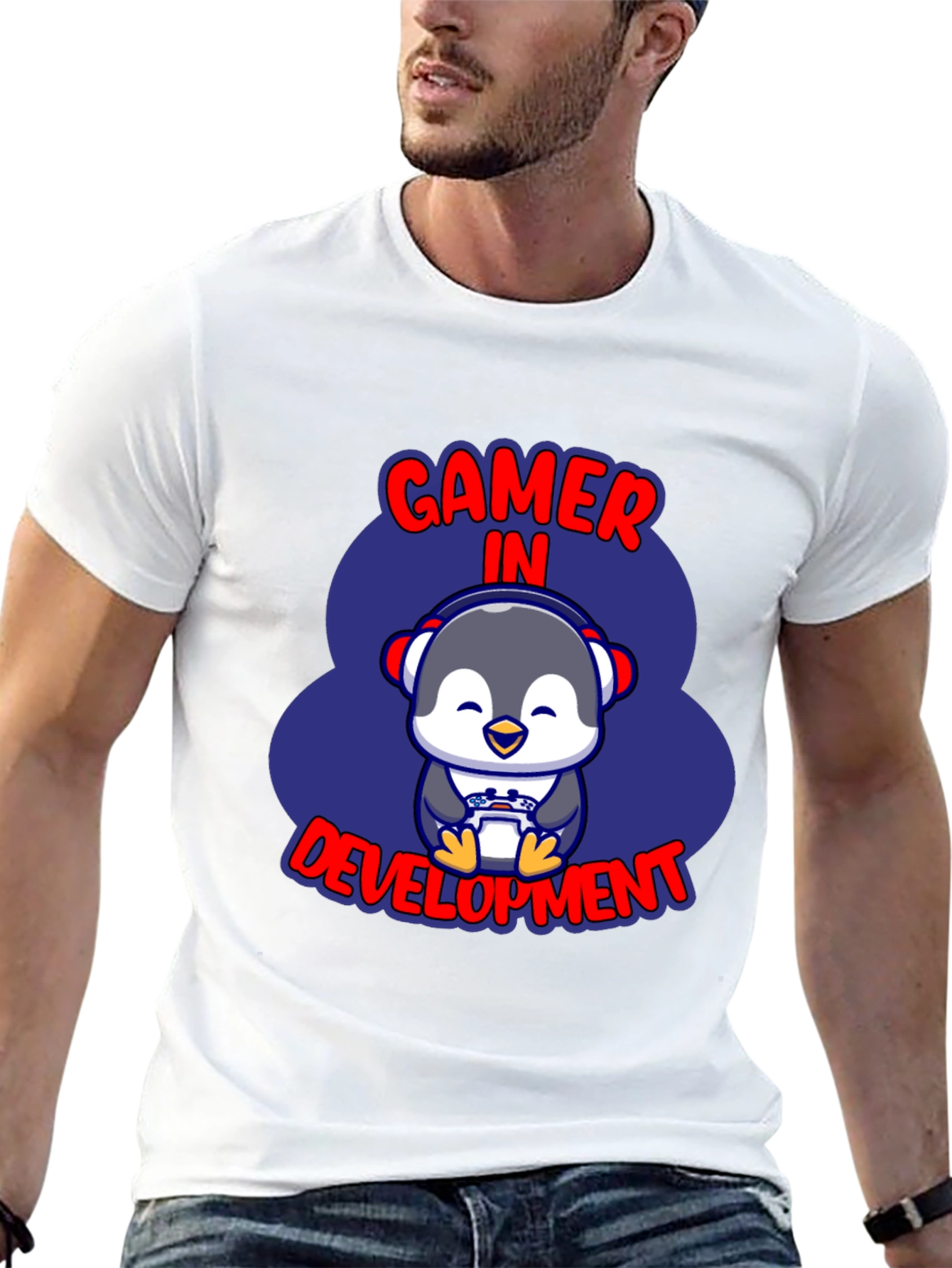 Gamer in Development Penguin T-Shirt