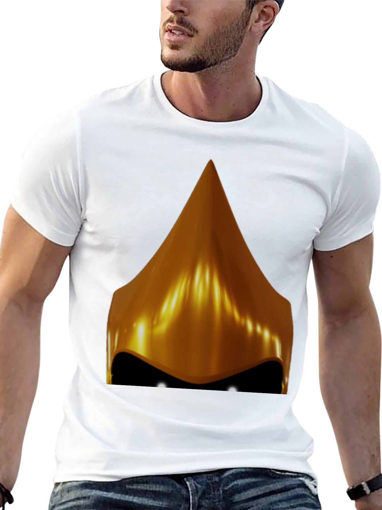 Golden Helmet Graphic Tee - Mens Black T-Shirt