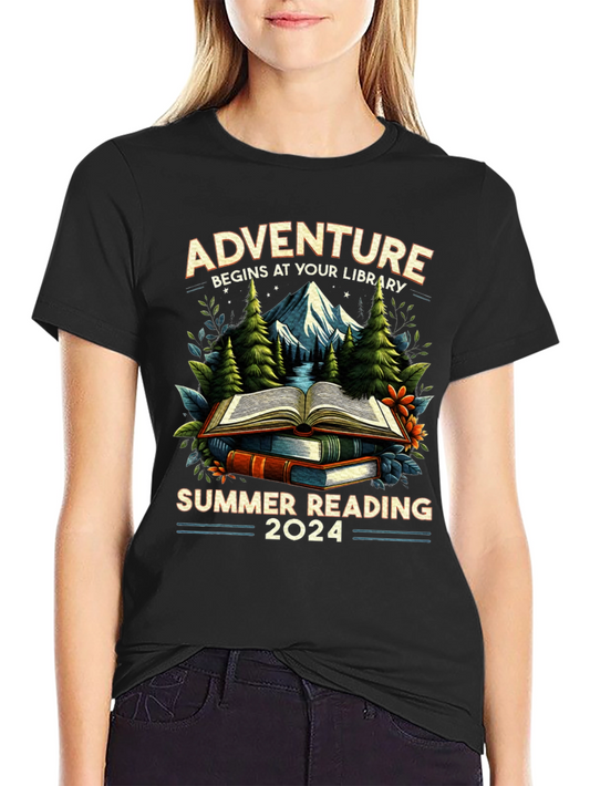 Adventure Begins At Your Library Summer Reading 2024 T-Shirt