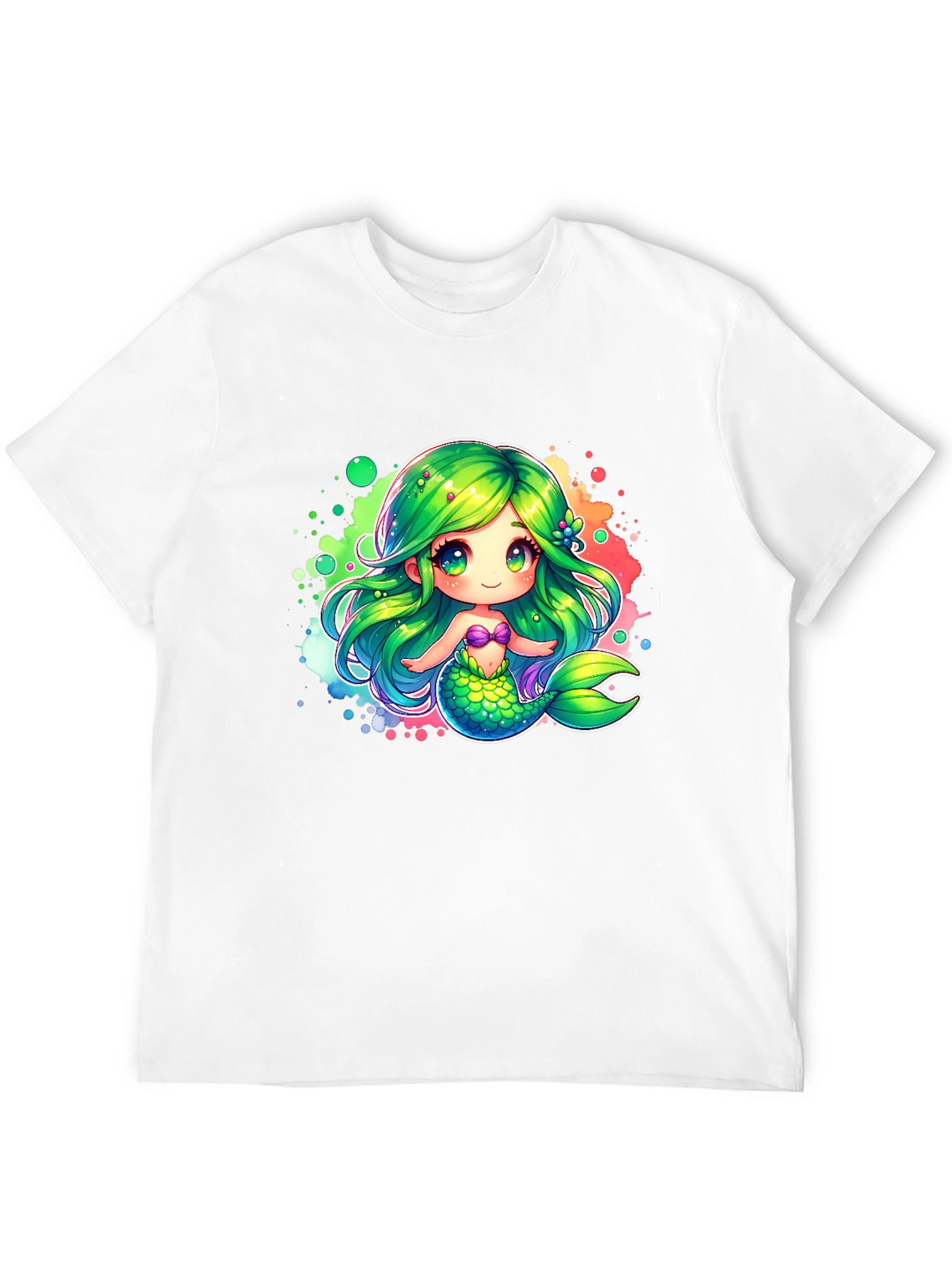 Mermaid Graphic Tee - Cute Cartoon Style