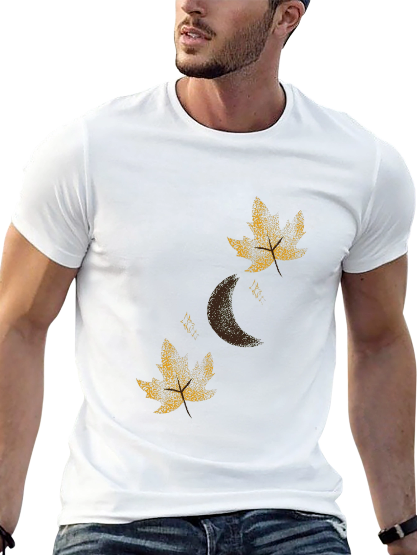 Autumn Moon Black T-Shirt