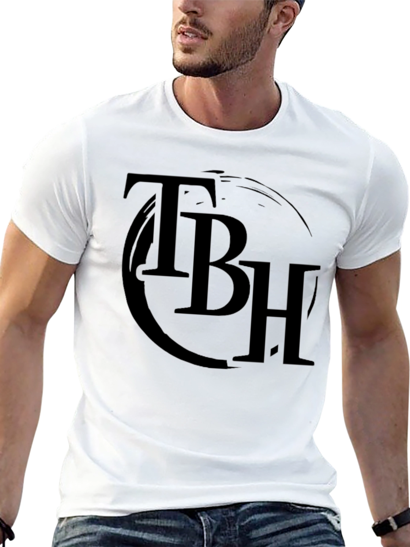 TBH Black Graphic Tee - Casual Style