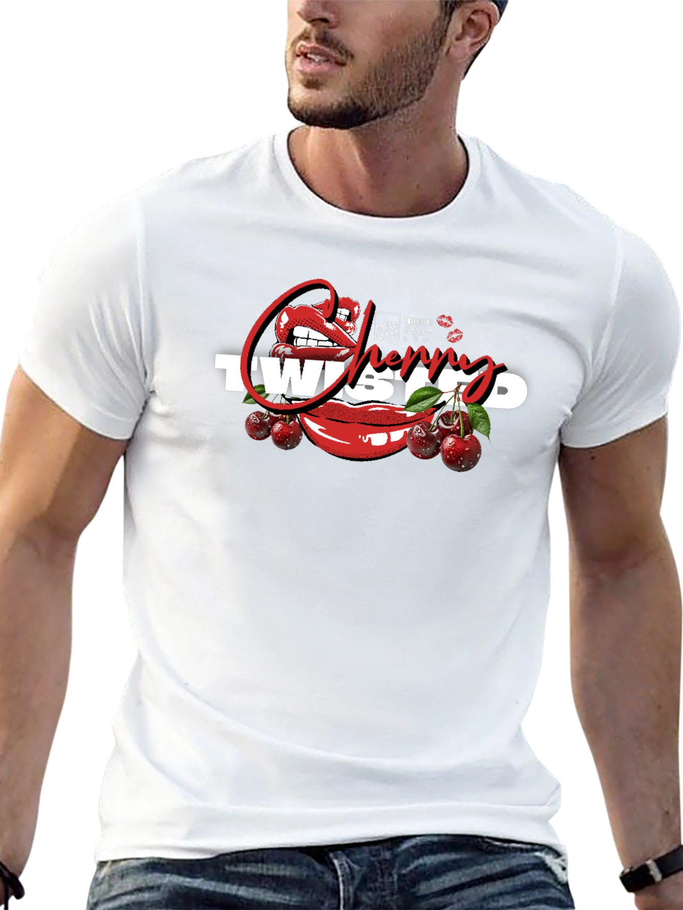 Cherry Twisted Graphic T-Shirt - Unisex Cotton Tee