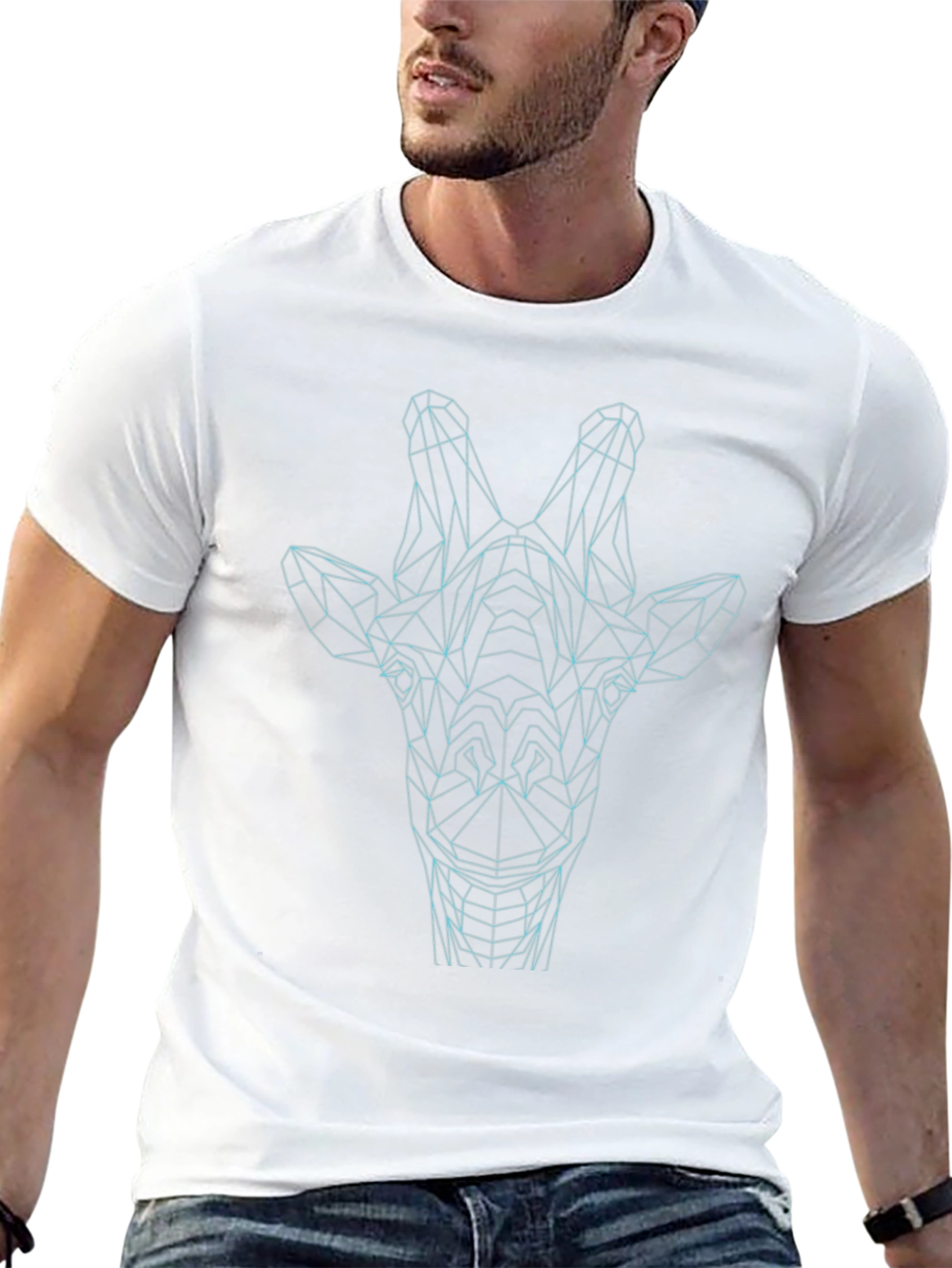 Geometric Giraffe Tee - Modern Art T-Shirt