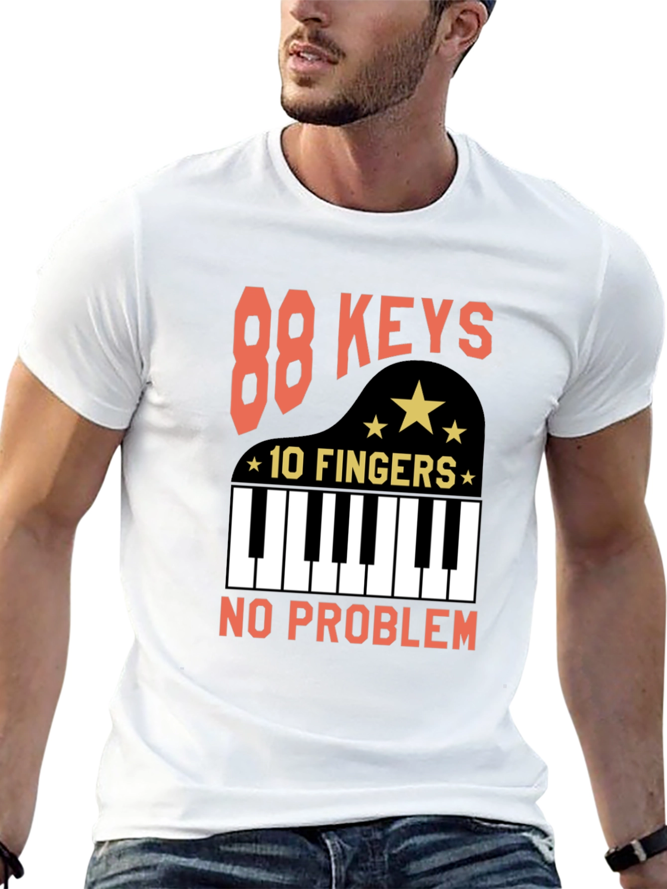 88 Keys 10 Fingers T-Shirt - Piano Player Tee