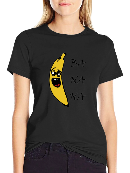 Banana Graphic Print Black T-Shirt