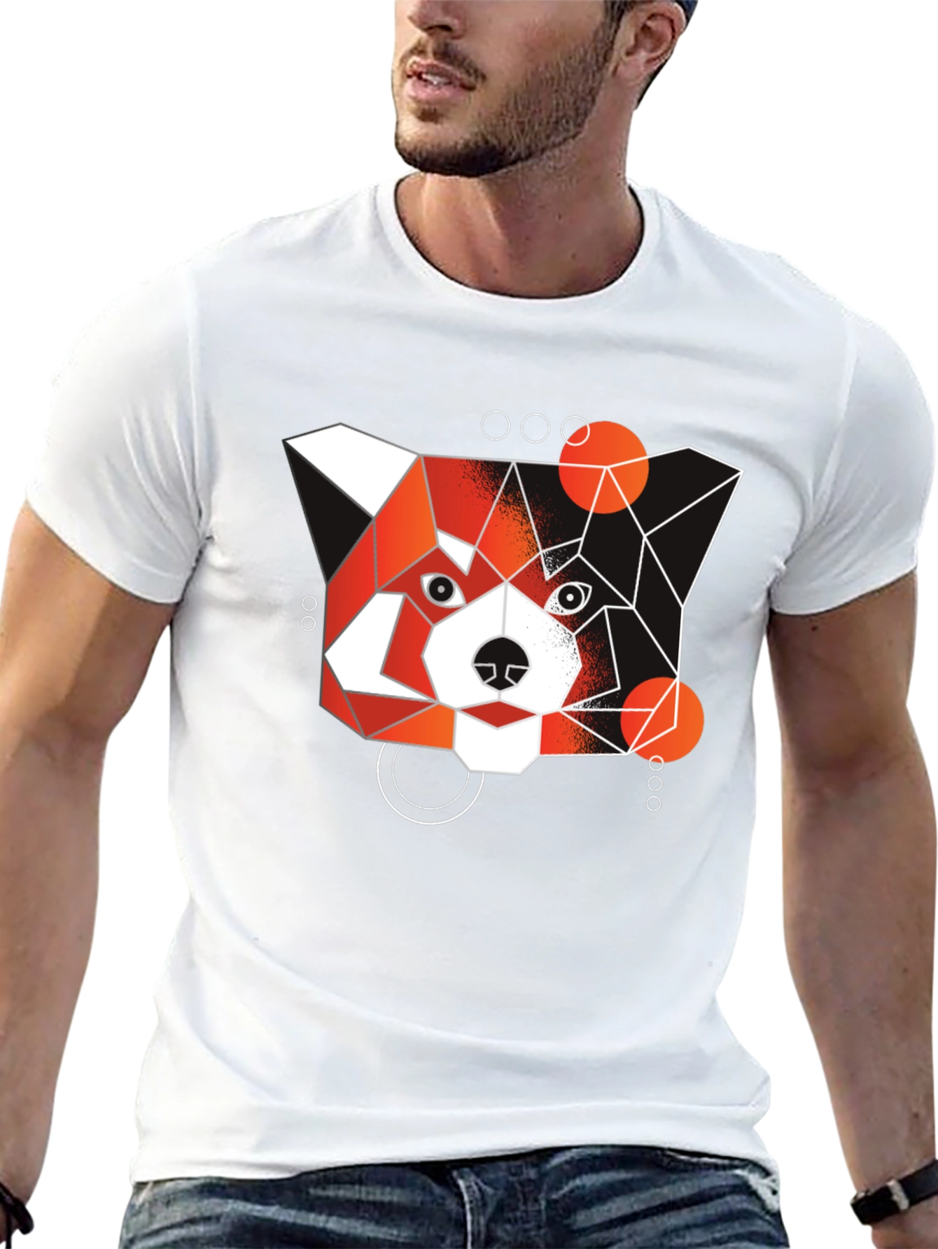 Geometric Red Panda Graphic Tee