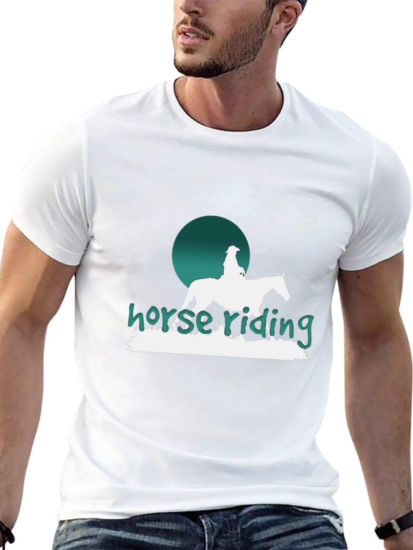 Horse Riding Graphic T-Shirt - Stylish Equestrian Design
