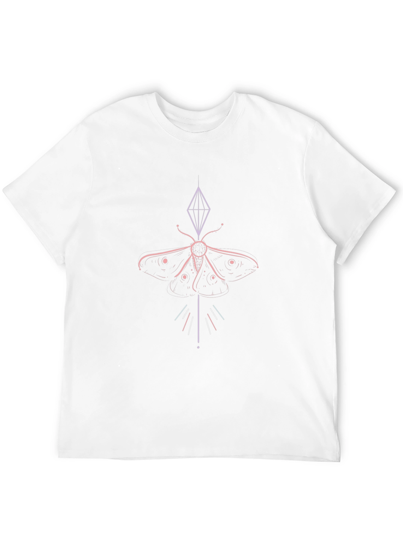 Moth Diamond Graphic Black T-Shirt