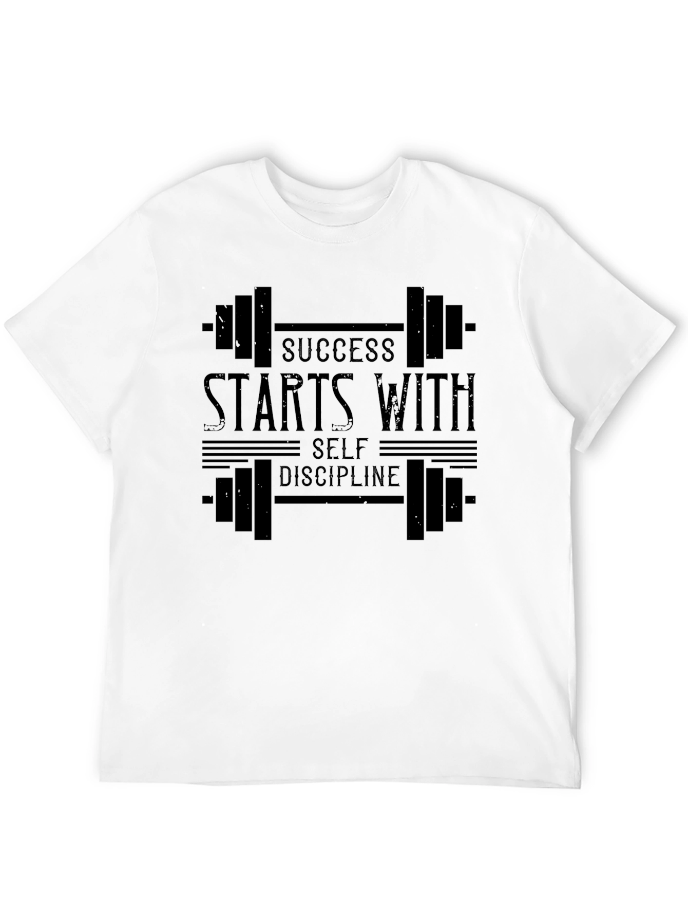 Success Starts With Self Discipline Black T-Shirt