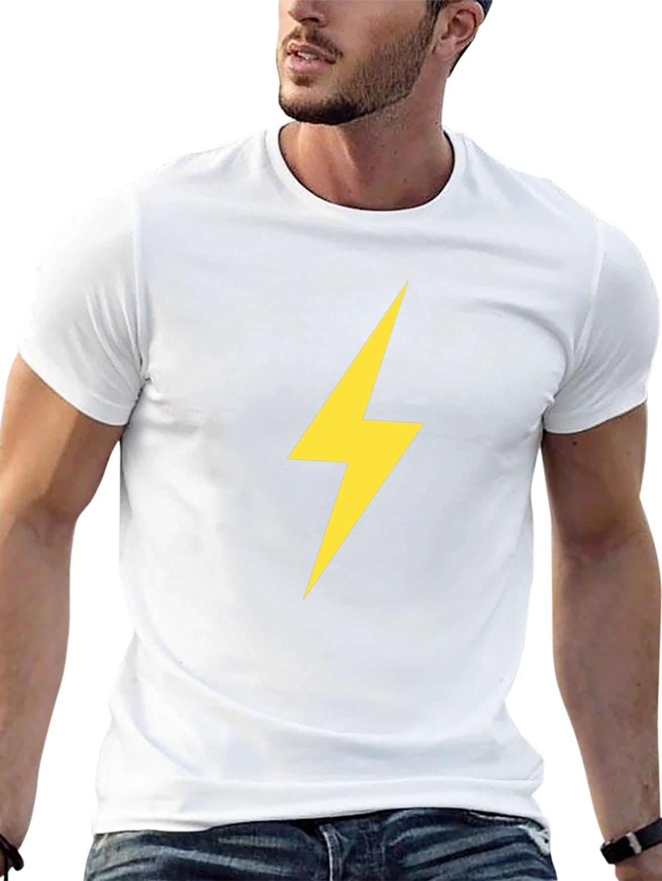 Electric Bolt Tee - Black Cotton Comfort