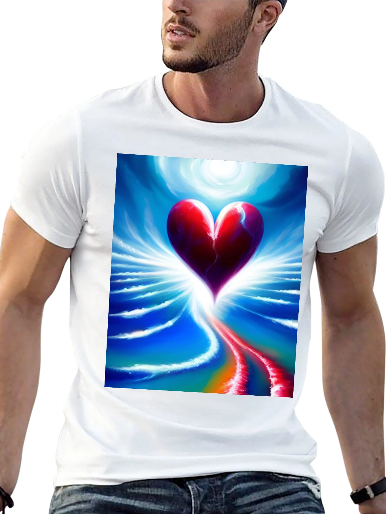 Heart Art Graphic Tee - Expressive Design