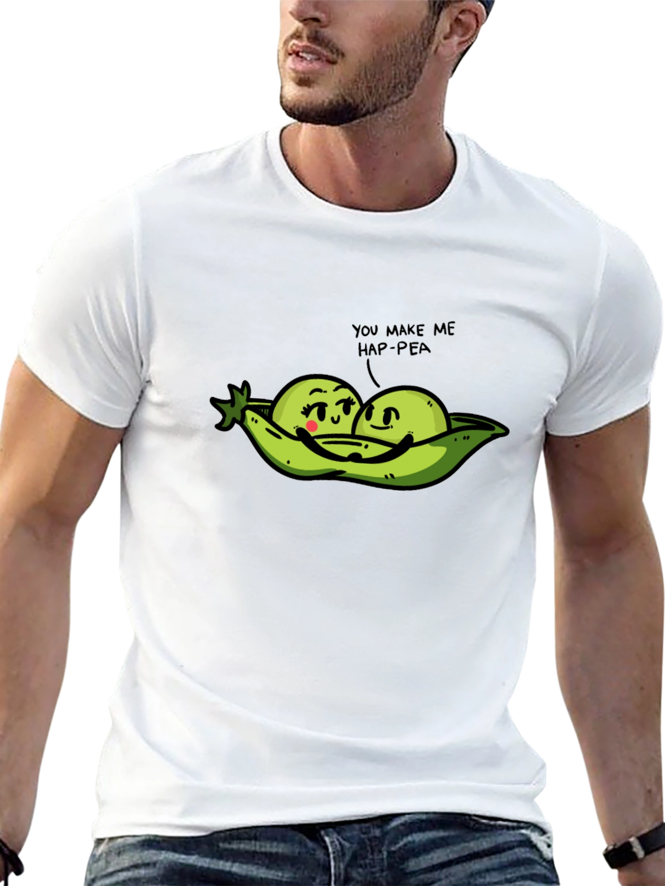 You Make Me Hap-pea Funny Pun T-Shirt