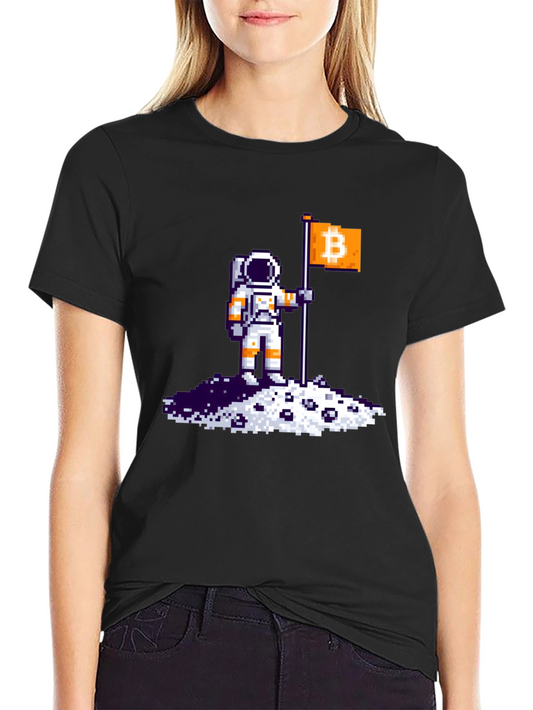 Bitcoin Astronaut Pixel Art T-Shirt
