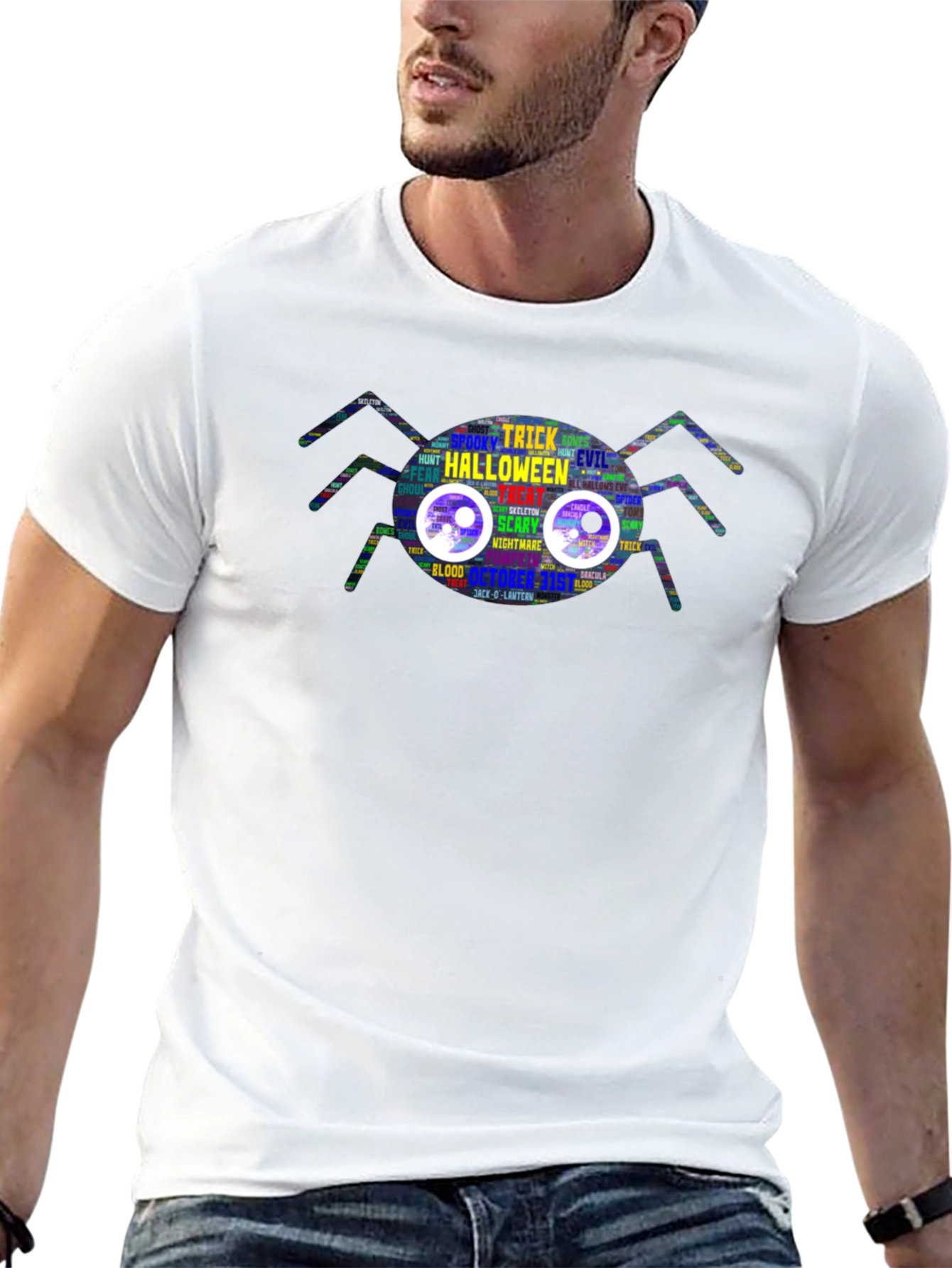 Halloween Spider Graphic T-Shirt