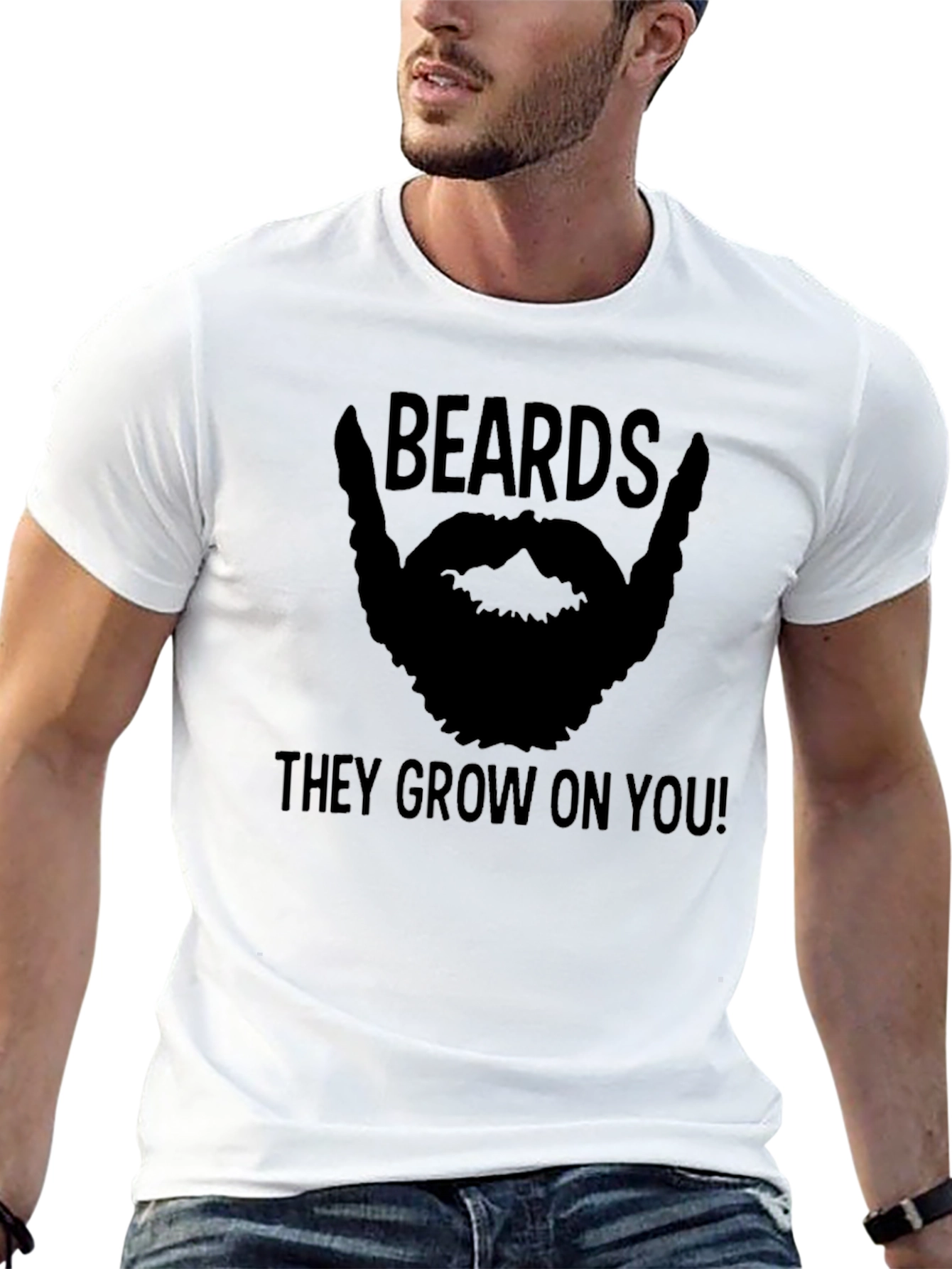 Beards They Grow On You T-Shirt - Mens Black