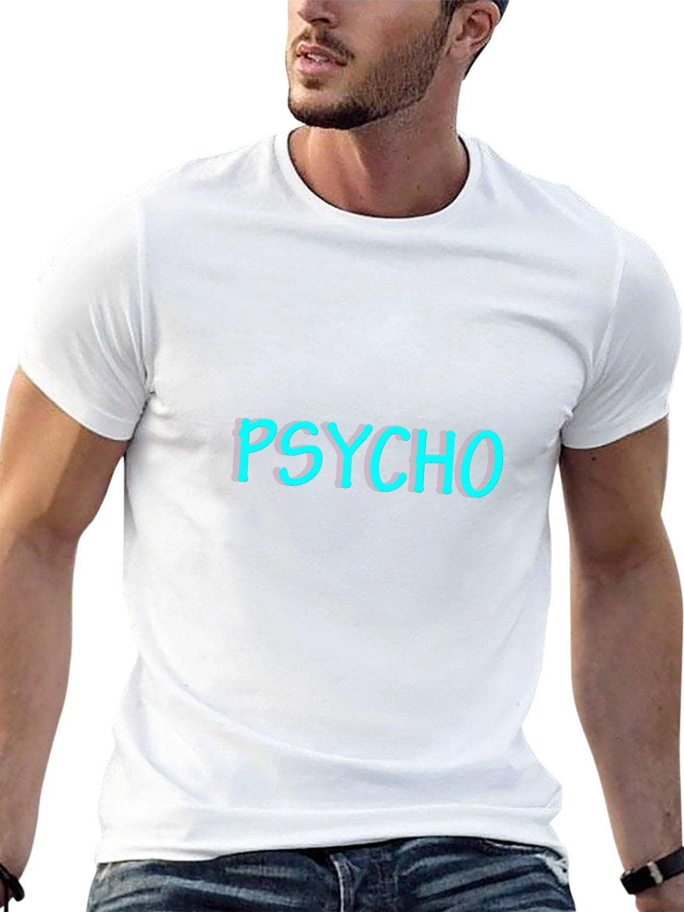 Psycho Graphic Tee - Edgy Style Black T-Shirt