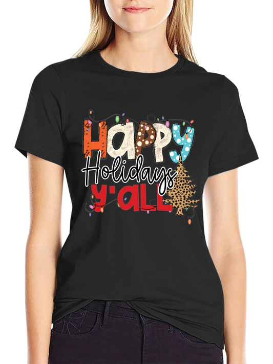 Happy Holidays Yall Christmas T-Shirt
