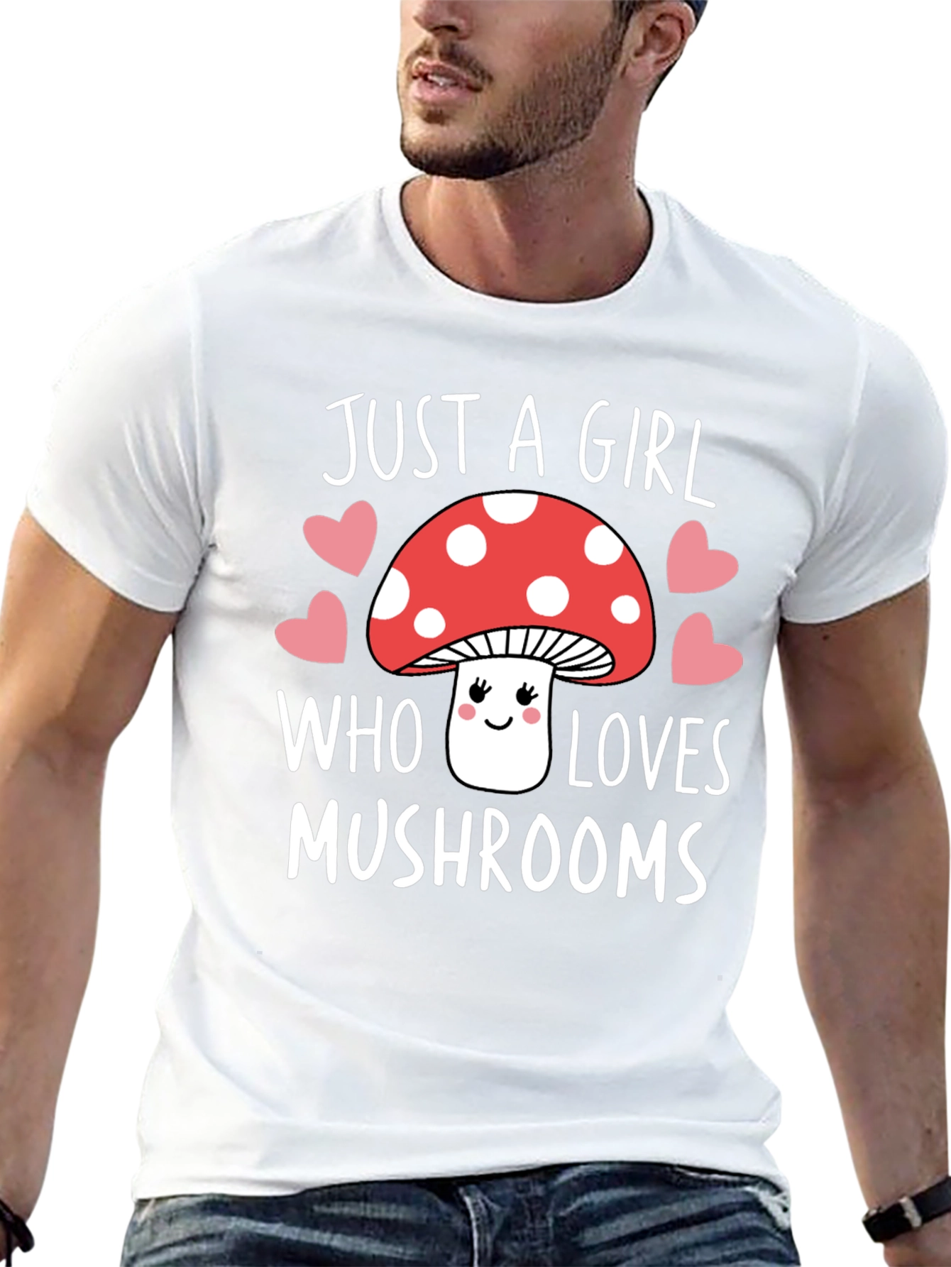 Just A Girl Who Loves Mushrooms Graphic Tee