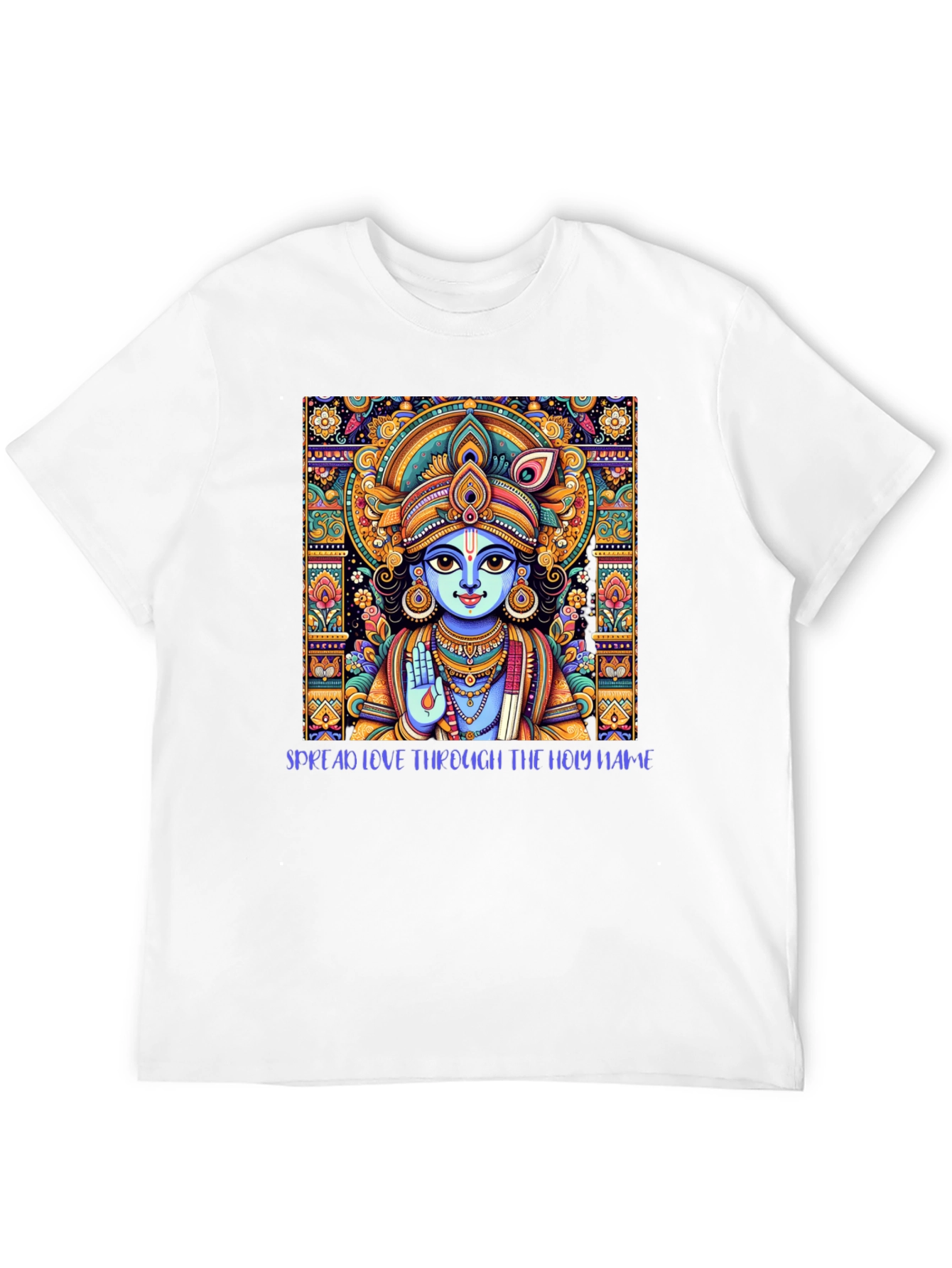 Krishna Art Black T-Shirt