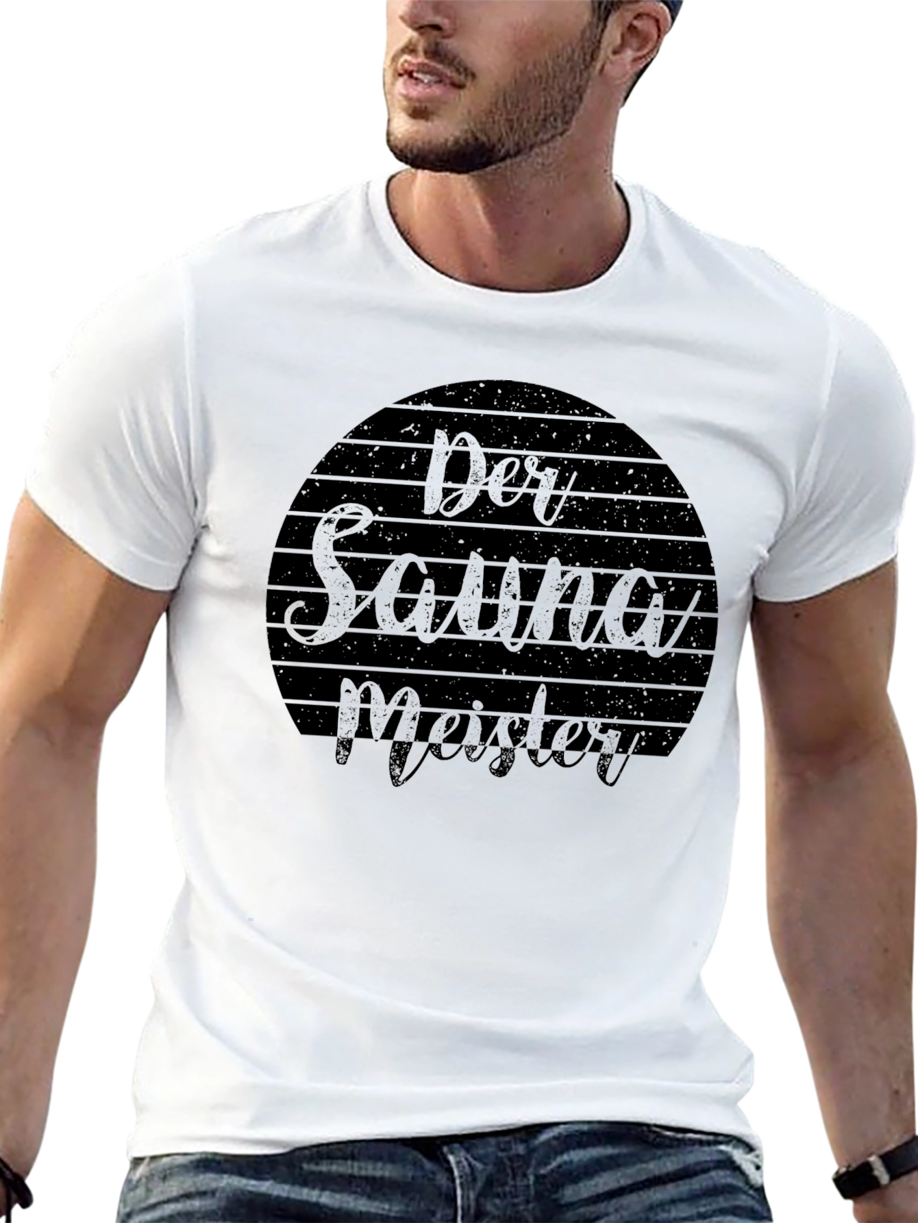 Der Sauna Meister Tee - Black Cotton T-Shirt