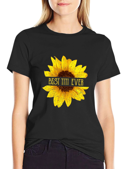 Best Titi Ever Sunflower Graphic Tee