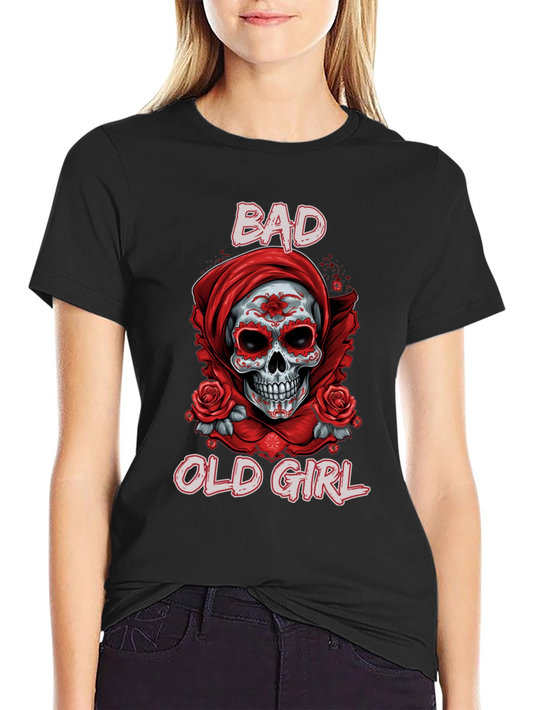 Bad Old Girl Sugar Skull Graphic Tee