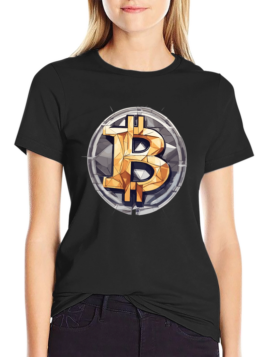 Bitcoin Logo Graphic Print T-Shirt