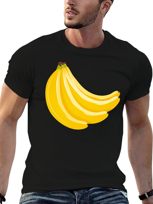 Banana Bunch Graphic Black T-Shirt
