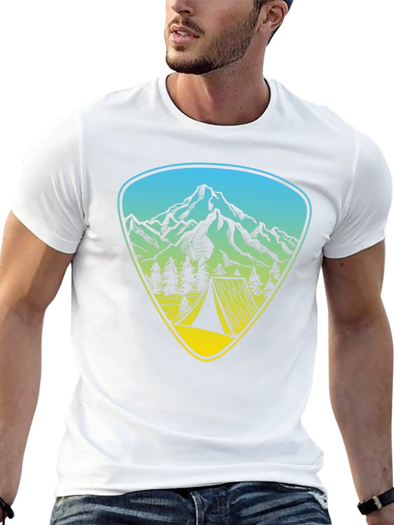 Mountain Adventure Graphic Tee - Outdoor Camping Shirt