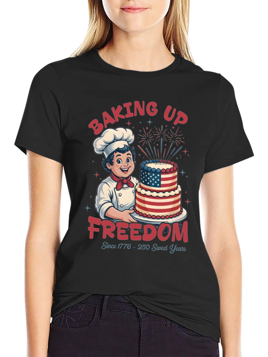 Baking Up Freedom Patriotic T-Shirt