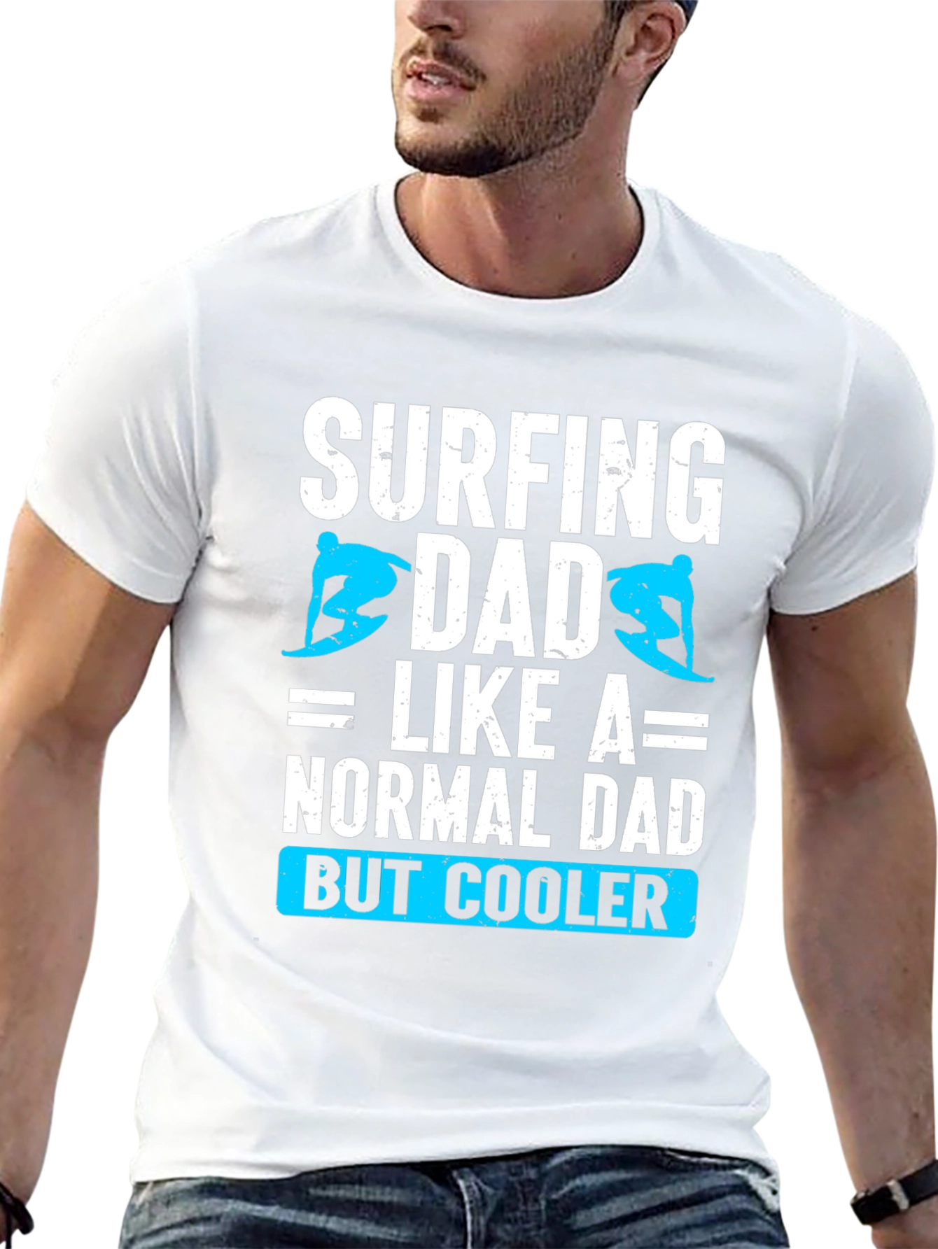 Surfing Dad T-Shirt: Cool Fathers Day Tee