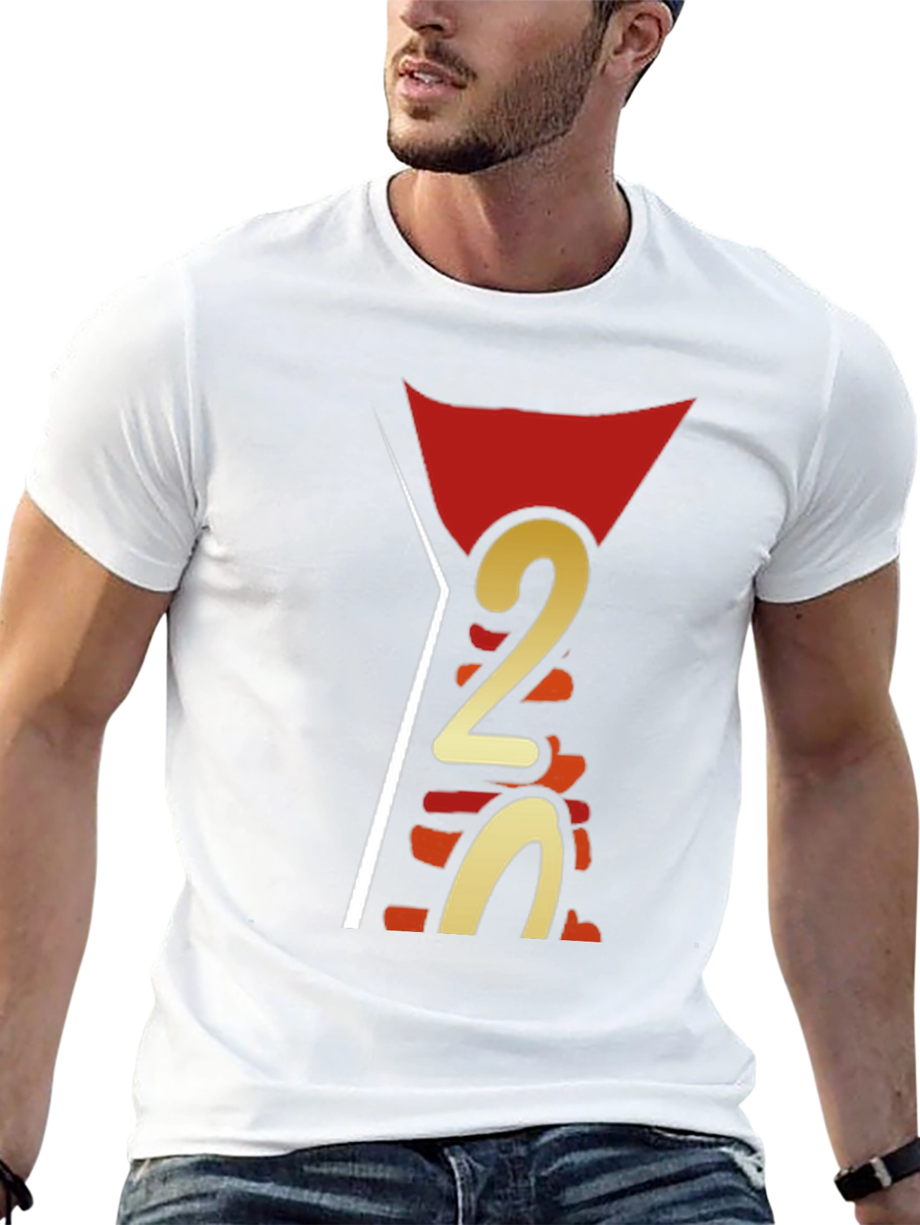 Modern Geometric Number Tee