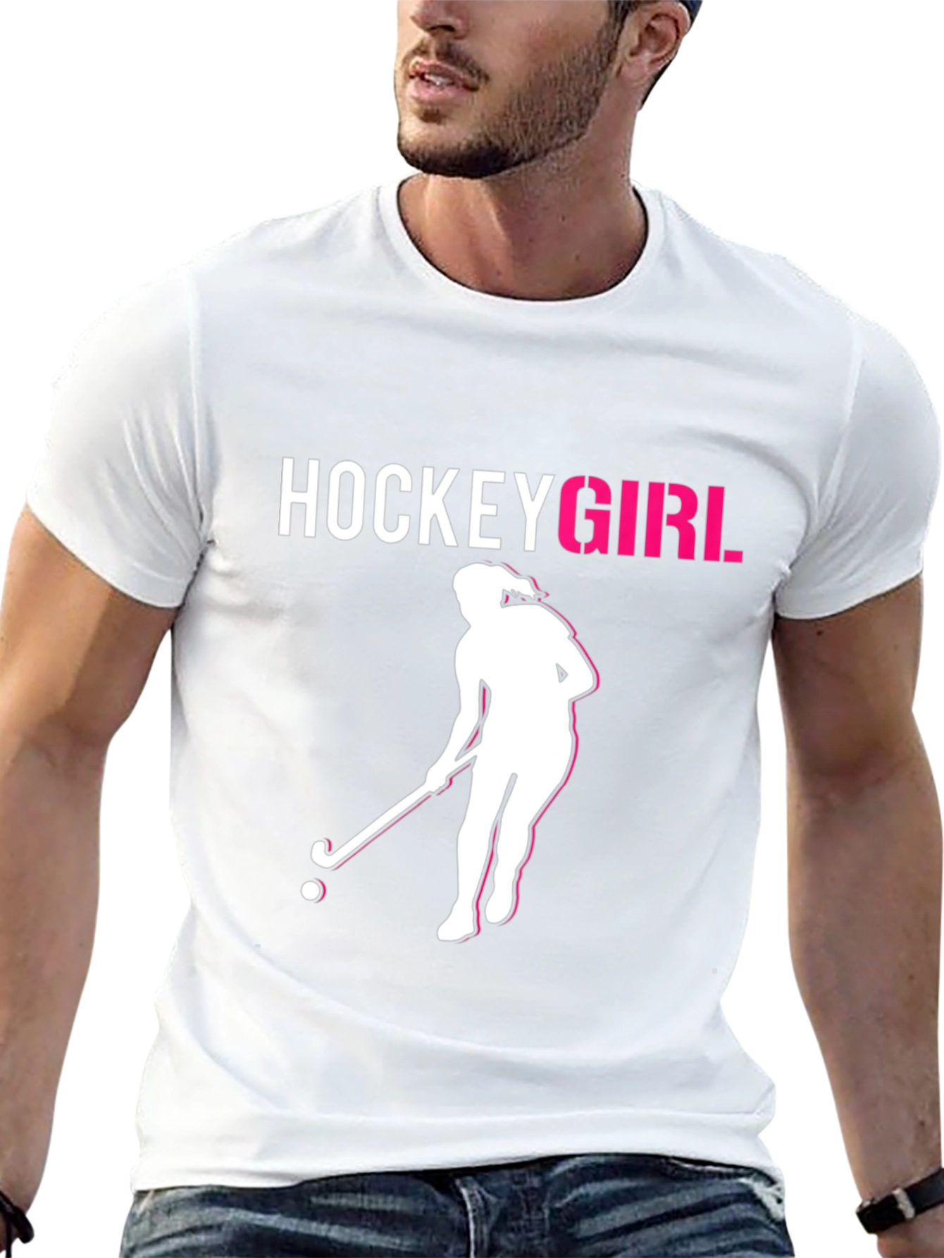 Hockey Girl Graphic Tee - Sporty & Stylish