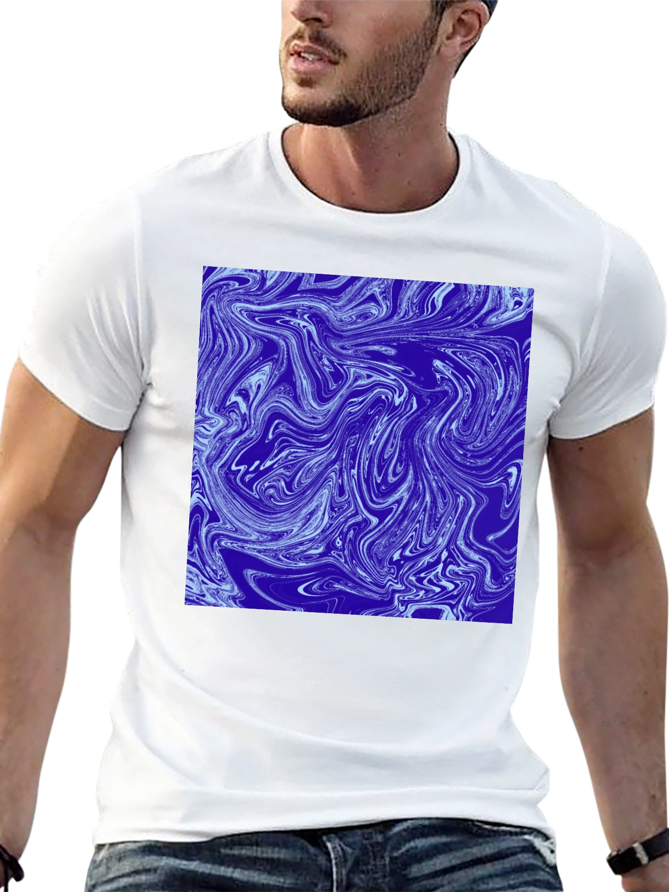 Abstract Swirl Graphic Tee - Modern Art T-Shirt