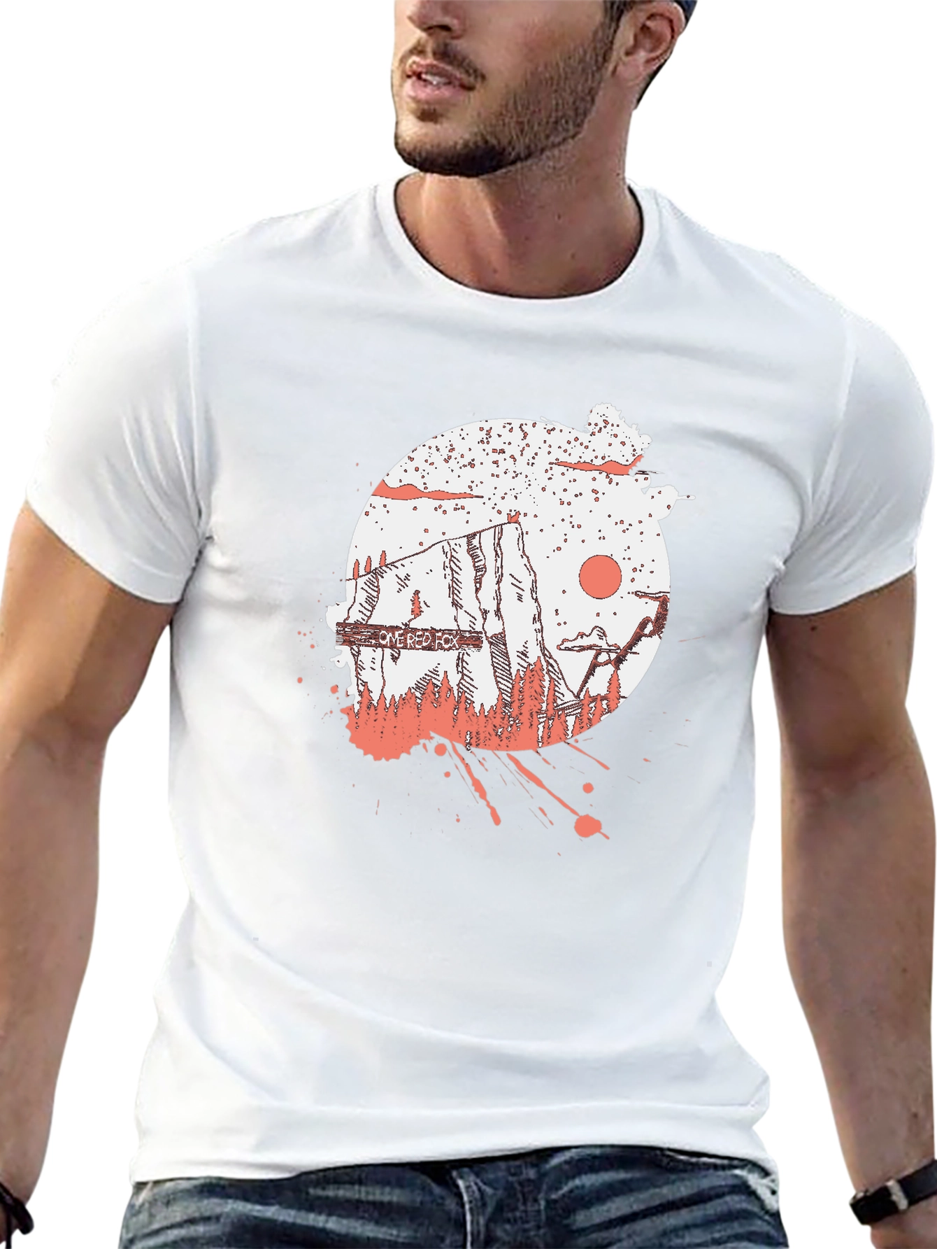One Red Fox Graphic T-Shirt