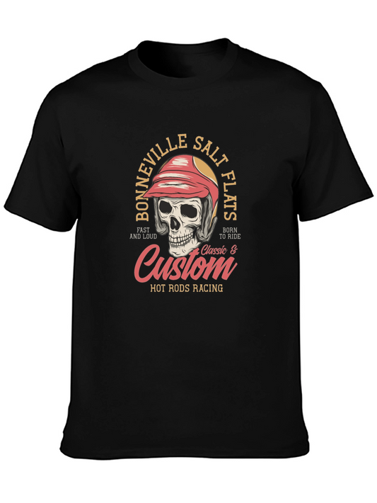 Bonneville Salt Flats Racing Skull Graphic T-Shirt